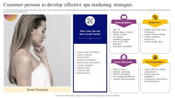 Customer Persona To Develop Effective Spa Marketing Strategies Tactics For Effective Spa Marketing