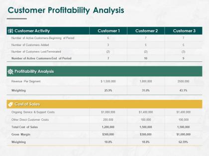 Customer profitability analysis ppt powerpoint presentation ideas template