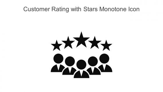 Customer Rating With Stars Monotone Icon In Powerpoint Pptx Png And Editable Eps Format