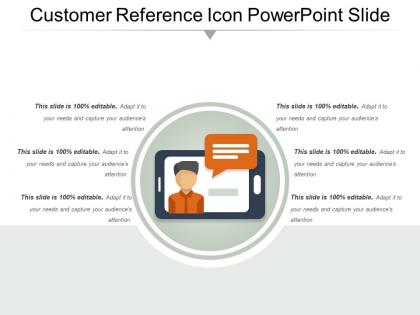 Customer reference icon powerpoint slide