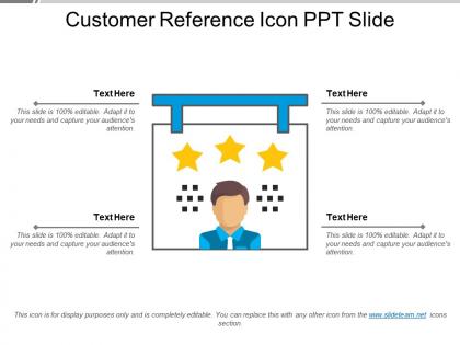 Customer reference icons ppt slide