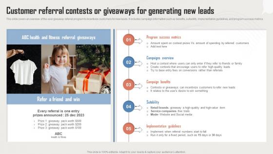 Customer Referral Contests Or Giveaways Incorporating Influencer Marketing In WOM Marketing MKT SS V