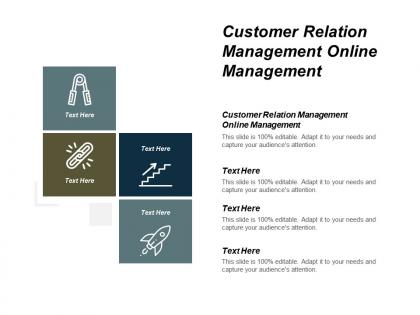 Customer relation management online management ppt powerpoint presentation file graphic images cpb