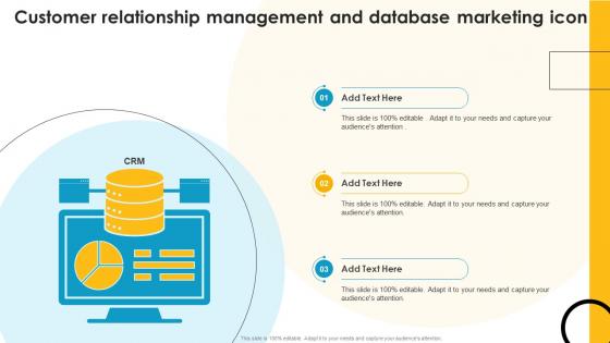 Customer Relationship Management And Database Marketing Icon