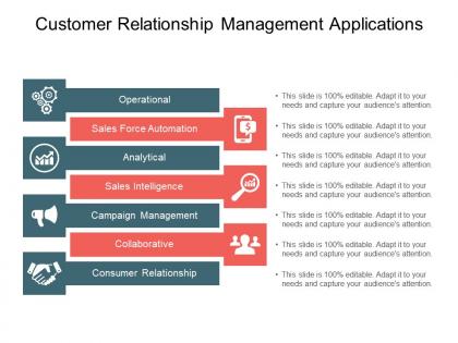 Customer relationship management applications powerpoint slide themes