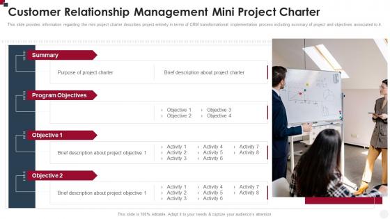 Customer Relationship Management Mini Project Charter How To Improve Customer Service Toolkit