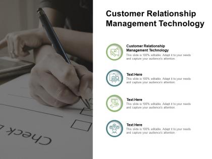 Customer relationship management technology ppt powerpoint presentation model cpb