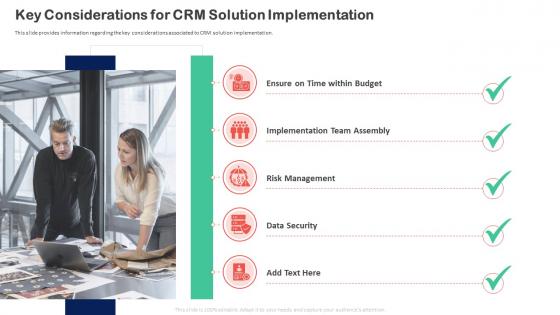 Customer Relationship Transformation Toolkit Considerations For Crm Solution Implementation