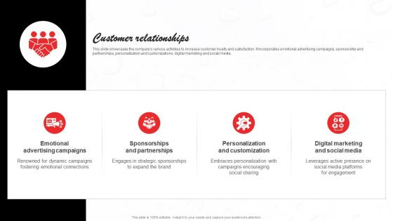 Customer Relationships Coca Cola Business Model BMC SS
