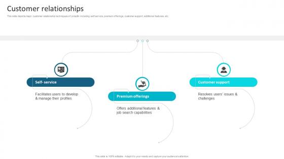 Customer Relationships Professional Networking Platform Business Model BMC SS V