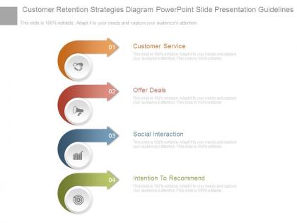 Customer retention strategies diagram powerpoint slide presentation guidelines