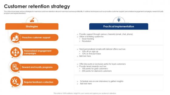 Customer Retention Strategy Fintech Company Start Up Go To Market Strategy GTM SS