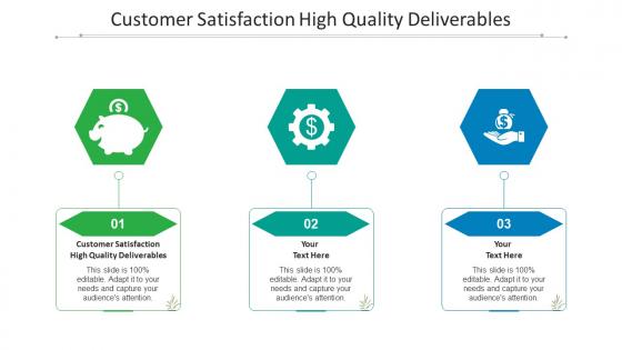 Customer satisfaction high quality deliverables ppt powerpoint presentation icon layouts cpb