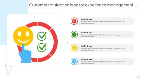 Customer Satisfaction Icon For Experience Management