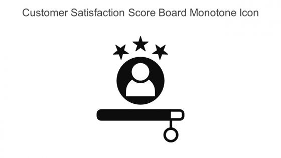 Customer Satisfaction Score Board Monotone Icon In Powerpoint Pptx Png And Editable Eps Format