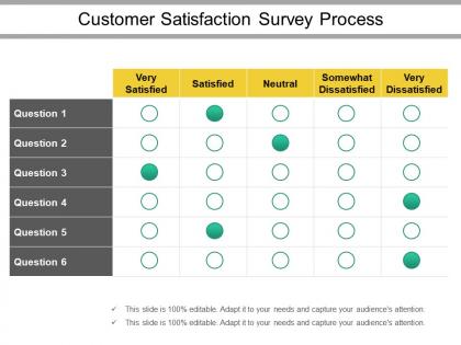 Customer satisfaction survey process ppt slide themes