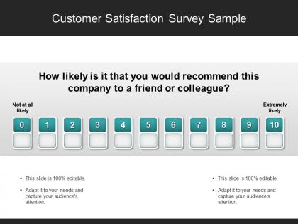Customer satisfaction survey sample presentation diagrams