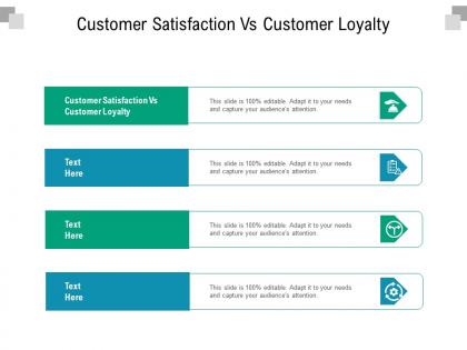 Customer satisfaction vs customer loyalty ppt powerpoint presentation styles visuals cpb