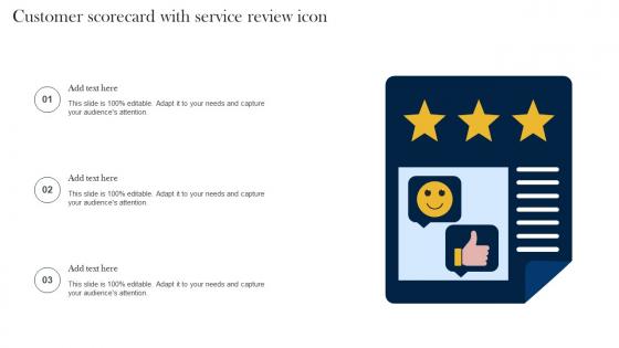 Customer Scorecard With Service Review Icon