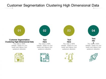 Customer segmentation clustering high dimensional data ppt powerpoint presentation cpb