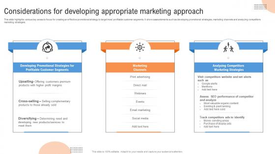 Customer Segmentation Considerations For Developing Appropriate Marketing Approach MKT SS V