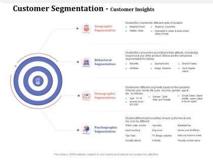 Customer segmentation customer insights for adidas ppt powerpoint presentation show format ideas