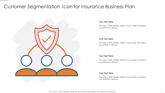 Customer segmentation icon for insurance business plan