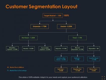 Customer segmentation layout ppt summary designs download