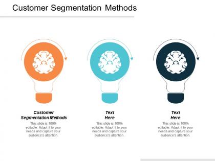 Customer segmentation methods ppt powerpoint presentation infographics example file cpb