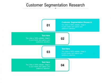 Customer segmentation research ppt powerpoint presentation gallery layouts cpb