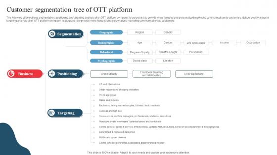 Customer Segmentation Tree Of Ott Platform Developing Marketing And Promotional MKT SS V