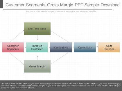 Customer segments gross margin ppt sample download