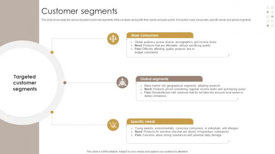 Customer Segments Personal Healthcare Product Business Model BMC SS V