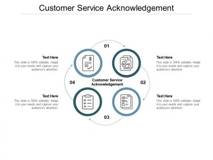 Customer service acknowledgement ppt powerpoint presentation summary cpb