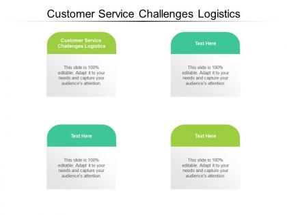 Customer service challenges logistics ppt powerpoint presentation infographics templates cpb