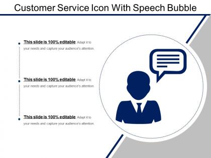 Customer service icon with speech bubble