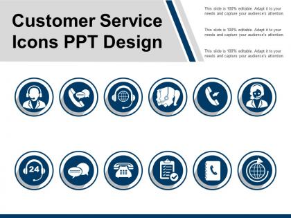 Customer service icons ppt design