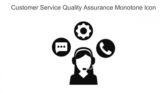 Customer Service Quality Assurance Monotone Icon In Powerpoint Pptx Png And Editable Eps Format