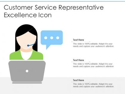 Customer service representative excellence icon