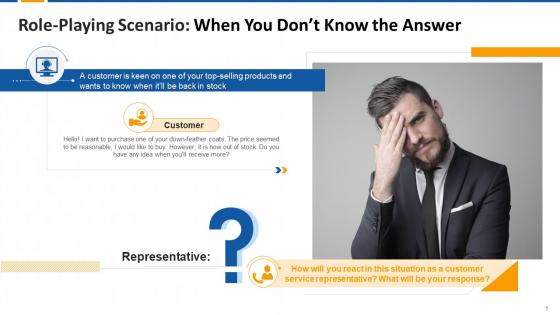 Customer Service Role Play Scenario When You Dont Know The Answer Edu Ppt