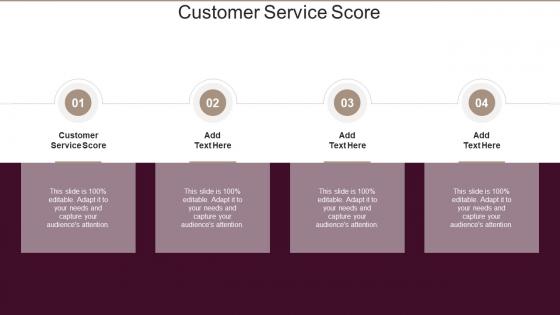 Customer Service Score In Powerpoint And Google Slides Cpb