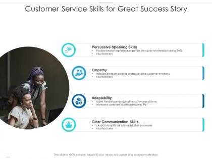Customer service skills for great success story