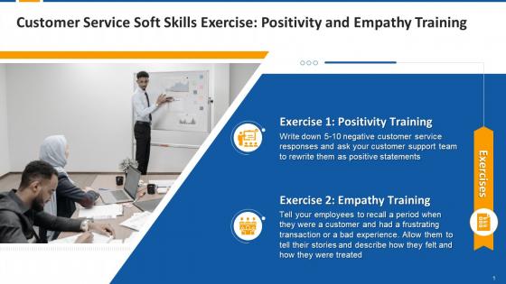 Customer Service Soft Skills Exercise Positivity And Empathy Training Edu Ppt