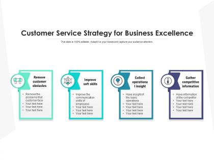 Customer service strategy for business excellence