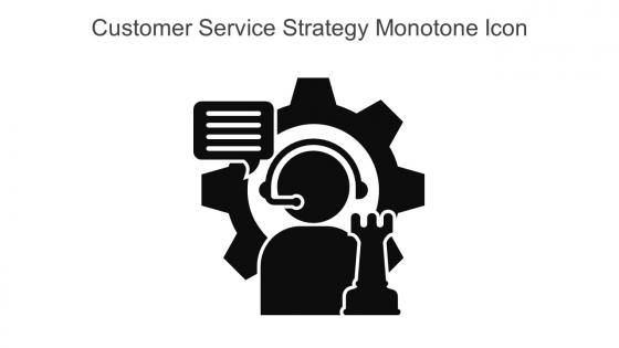 Customer Service Strategy Monotone Icon In Powerpoint Pptx Png And Editable Eps Format