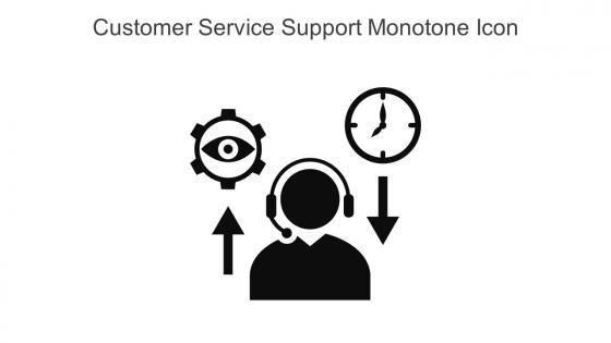Customer Service Support Monotone Icon In Powerpoint Pptx Png And Editable Eps Format