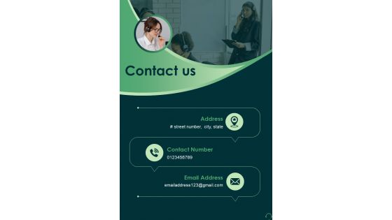 Customer Service Support Proposal Contact Us One Pager Sample Example Document