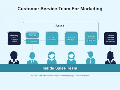 Customer service team for marketing