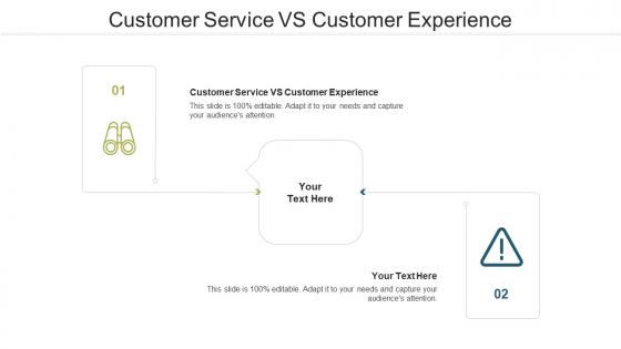 Customer service vs customer experience ppt powerpoint presentation icon design cpb