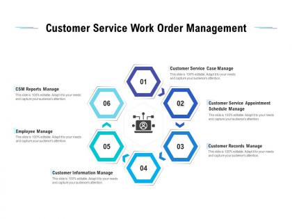 Customer service work order management